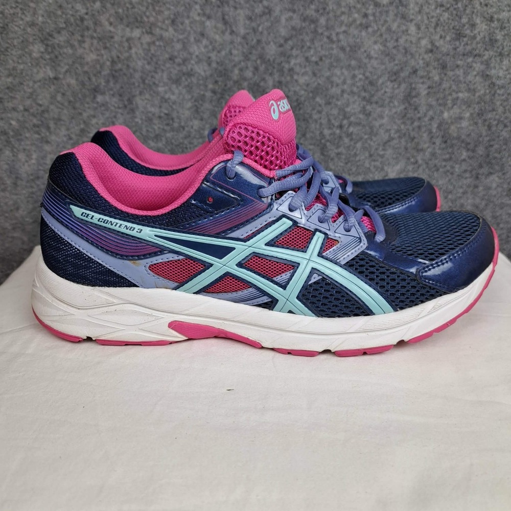 Asics Gel Contend‎ 3 Women's Athletic Running Shoes Sz 10 Blue Pink Purple T5F9N